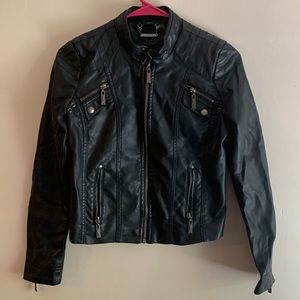 JouJou faux leather child’s biker jacket youth  large 14/16